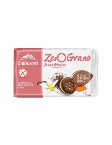 Galbusera ZeroGrano Biscuits with Vanilla Gluten Free 4 pcs - 160 gr - Free shipping delivered to EUROPE and UK