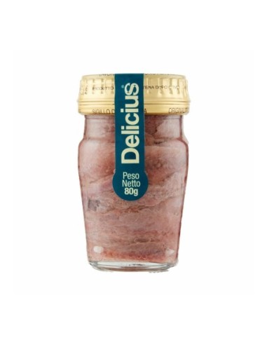 Delicius Filets d'anchois de Cantabrie à l'huile d'olive - 80 gr - Livraison gratuite en EUROPE et au Royaume-Uni