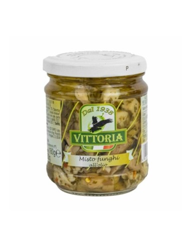 Vittoria Gemengde Champignons in Olie - 200 gr - Gratis verzending naar Europa en Groot-Brittannië