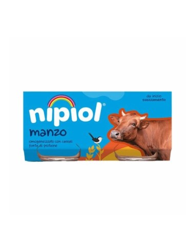 Nipiol Omogeneizzato con Manzo e Cereale - 160 gr - Spedizione gratuita consegnata in EUROPA e UK