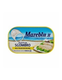 Mareblu Filetti di Sgombro all'Olio di Oliva - 90 gr - Spedizione gratuita consegnata in EUROPA e UK