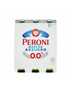 Peroni Nastro Azzurro Alcohol-free Beer - 3 x 33 cl - Free shipping delivered to EUROPE and UK