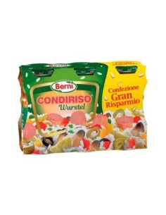 Berni Condiriso Wurstel - 3 x 300 gr - Spedizione gratuita consegnata in EUROPA e UK