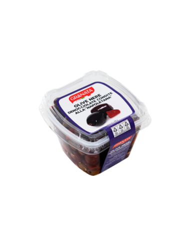 Granata Black Olives Neapolitan Style - 220 g - Free shipping delivered to EUROPE and UK