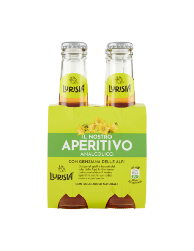 Lurisia Aperitief met gentiaan - 4 x 150 ml - Gratis verzending naar Europa en Groot-Brittannië