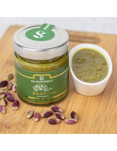 Siciliyddict Pistache Pesto 60% - 190 gr - Gratis verzending naar Europa en Groot-Brittannië