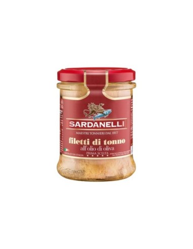 Sardanelli Tuna fillets in olive oil - 190gr - Free shipping delivered to EUROPE and UK