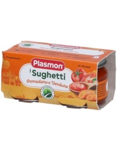 Plasmon Sughetti Tomate et Légumes 10 Mois - 2x80 gr - Livraison gratuite en EUROPE et au Royaume-Uni