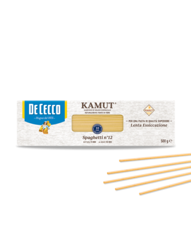 De Cecco 12 Spaghetti Kamut - 500 gr - Free shipping delivered to EUROPE and UK