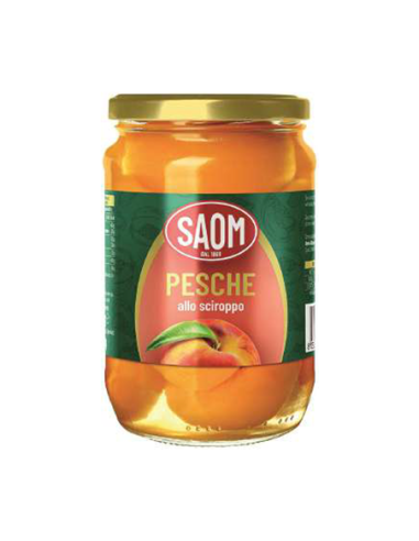 Saom Pêches au sirop - 700 gr - Livraison gratuite en EUROPE et au Royaume-Uni