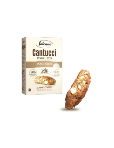 Falcone Cantucci D'Abruzzo with Almonds - 200 gr - Free shipping delivered to EUROPE and UK