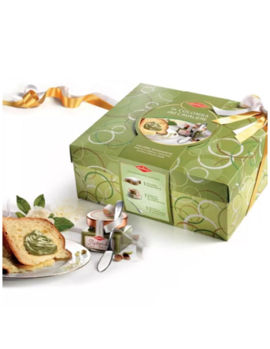 Condorelli Colomba Margherita 750 gr + Pistachecrème 150 gr + Mes - 3 stuks - Gratis verzending naar Europa en Groot-Brittannië