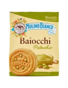 Mulino Bianco Baiocchi with pistachio - 240 gr - Free shipping delivered to EUROPE and UK