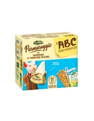 Parmareggio ABC Merenda Formaggino/Succo di Frutta/Grissini - 190 gr - Spedizione gratuita consegnata in EUROPA e UK