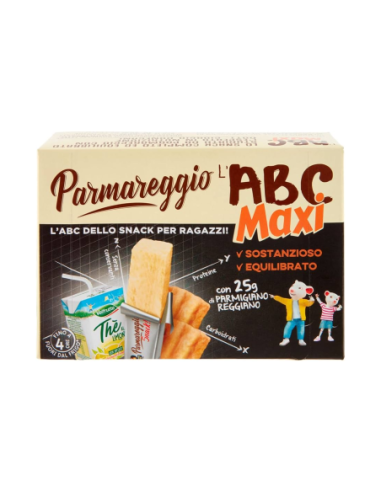 Parmareggio ABC Maxi Snack of Parmesan/Lemon tea/Crackers - 200 gr - Free shipping delivered to EUROPE and UK