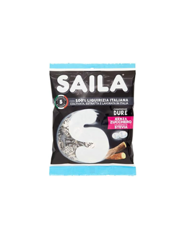 Saila Caramelle Free Liquirizia Dura - 75 gr - Spedizione gratuita consegnata in EUROPA e UK