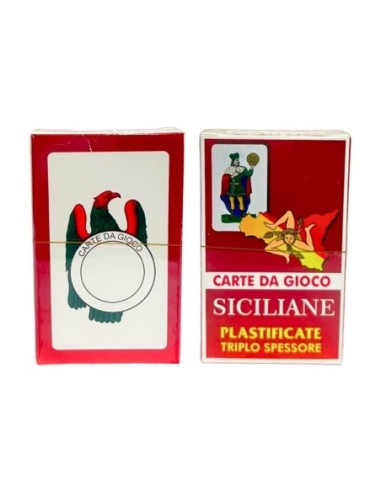 Sicilian plasticized playing cards - 1 pc - Free shipping delivered to EUROPE and UK