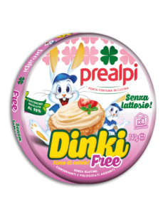 Prealpi Fromage Dinki Free sans lactose et gluten - 140 gr - Livraison gratuite en EUROPE et au Royaume-Uni