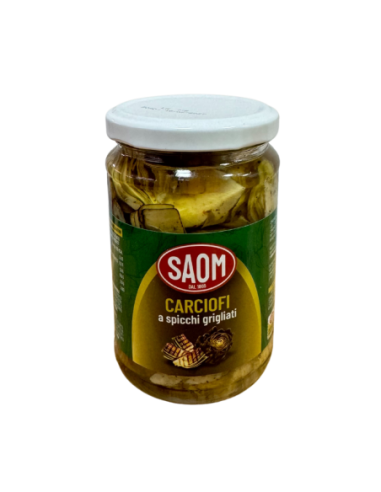 Saom Grilled artichoke segments in oil - 280 gr - Free shipping delivered to EUROPE and UK