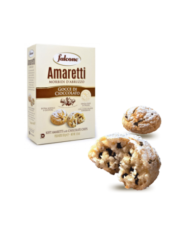 Falcone Soft Amaretti D'Abruzzo with chocolate chips - 170 gr - Free shipping delivered to EUROPE and UK