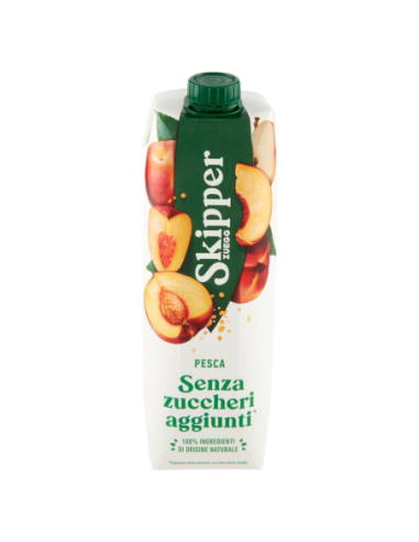 Skipper Peach juice without added sugar - 1 lt - Free shipping delivered to EUROPE and UK