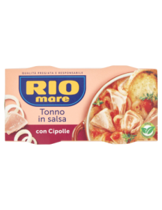 Rio Mare Tonijn in saus met uien - 2 x 160 gr - Gratis verzending naar Europa en Groot-Brittannië