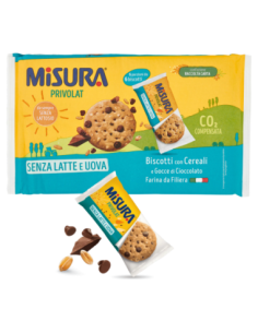 Misura Privolat Biscotti con Cereali e Gocce di Cioccolato - 280 gr - Spedizione gratuita consegnata in EUROPA e UK