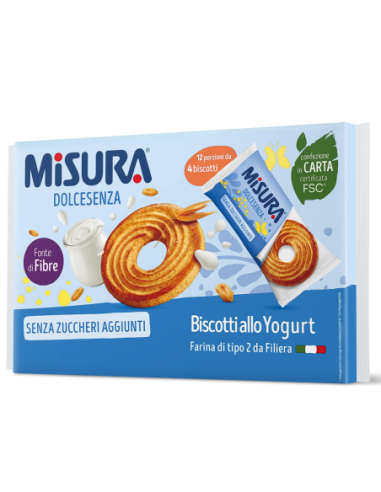 Misura Dolcesenza sugar-free yogurt biscuits - 400 gr - Free shipping delivered to EUROPE and UK