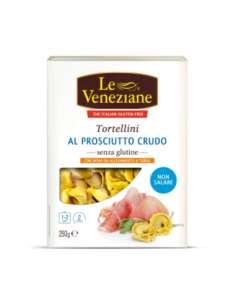 Le Veneziane Tortellini met rauwe ham, glutenvrij - 250 gr - Gratis verzending naar Europa en Groot-Brittannië