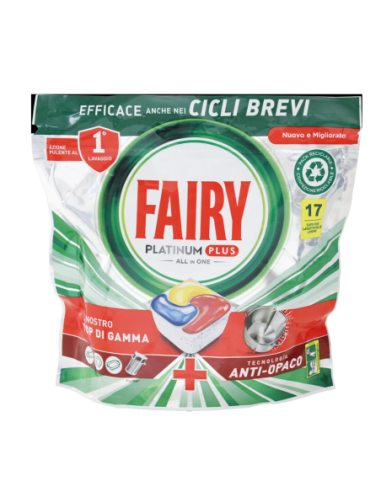 Fairy Platinum Plus All in One Limone - 17 caps - Spedizione gratuita consegnata in EUROPA e UK