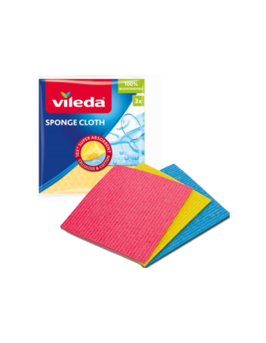 Vileda Sponge Cloth - 3 pz - Free shipping delivered to EUROPE and UK