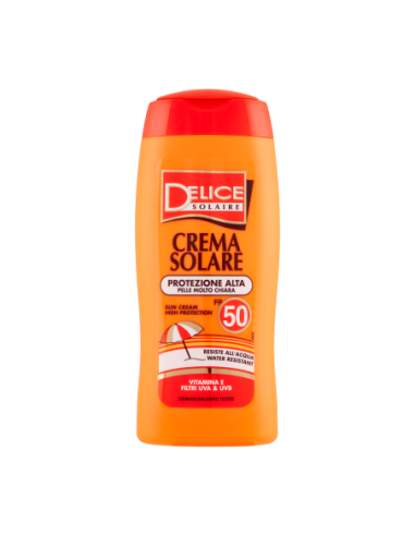 Délice Solaire Crème Solaire Protection 50 FP - 250 ml - Livraison gratuite en EUROPE et au Royaume-Uni