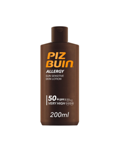 Piz Buin Allergie Zonbescherming SPF +50 - 200 ml - Gratis verzending naar Europa en Groot-Brittannië