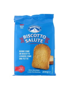 Monviso Biscotto della Salute Tranches de biscottes - 200 gr - Livraison gratuite en EUROPE et au Royaume-Uni