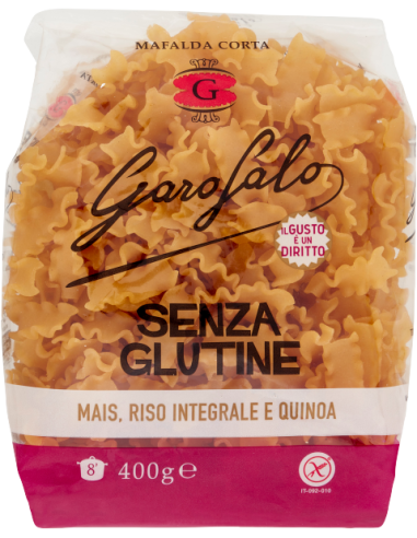 Garofalo Cutted Mafalde Pasta Gluten Free - 400 gr - Free shipping delivered to EUROPE and UK