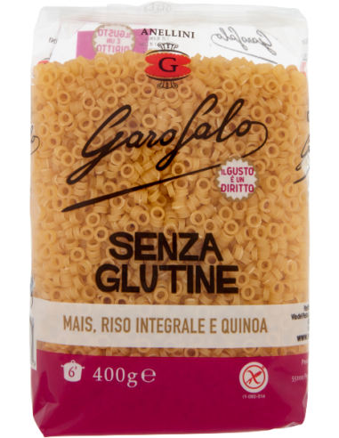 Garofalo Anellini Gluten Free - 400 gr - Free shipping delivered to EUROPE and UK