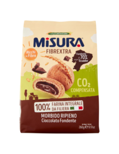 Misura Fibrextra Biscotti ripieni al cioccolato fondente - 260 gr