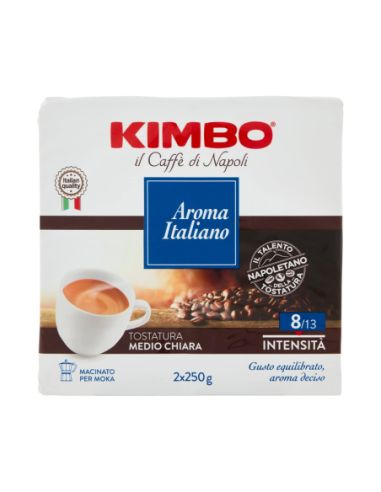 Kimbo Caffè macinato Aroma Italiano Media Tostatura - 2 x 250 gr