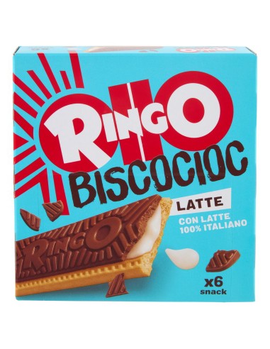 Pavesi Ringo BiscoCioc with milk x6 - 162gr - Free shipping delivered to EUROPE and UK