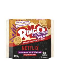 Pavesi Ringo Biscuits Caramel Twist - 165 gr - Free shipping delivered to EUROPE and UK