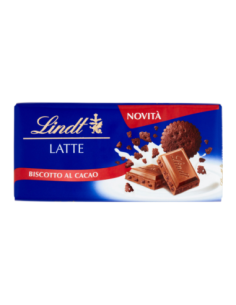 Lindt Tavoletta di Cioccolato al Latte con biscotto al cacao - 100 gr