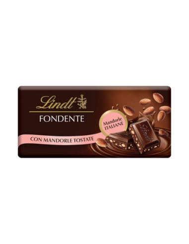 Lindt Tavoletta di Cioccolato Fondente con mandorle tostate - 100 gr