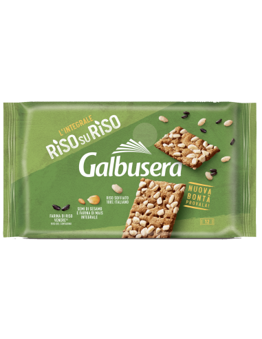 Galbusera Rijst op Volkoren Rijst Crackers - 380 g - Gratis verzending naar Europa en Groot-Brittannië