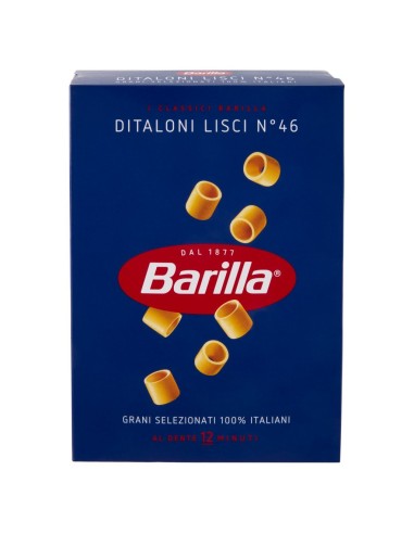 Barilla 46 Ditaloni Lisci - 500 gr - Free shipping delivered to EUROPE and UK