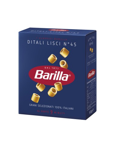 Barilla 45 Ditali Lisci - 500 gr - Free shipping delivered to EUROPE and UK