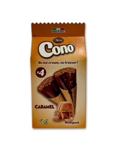 Messori Cono snack al Caramello 4 pz - 100 gr