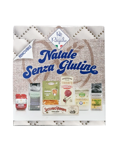 Re Regalo Cesta Natale Senza Glutine - 7 pz - Spedizione gratuita consegnata in EUROPA e UK