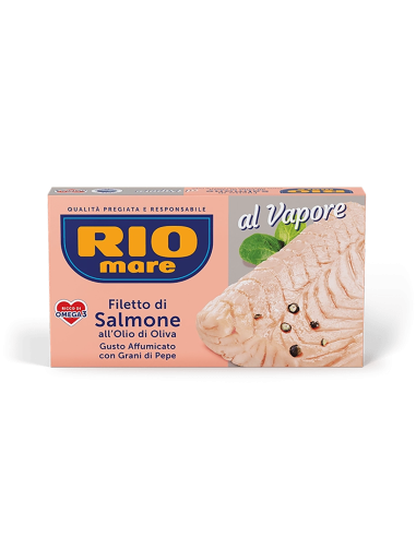 Rio Mare Salmon fillet smoked with pepper - 150 gr - Free shipping delivered to EUROPE and UK