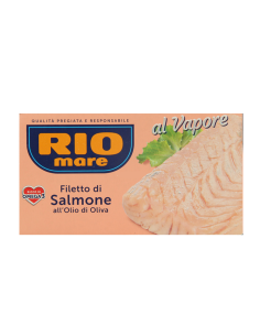 Rio Mare Salmon Fillet Olive Oil Steam Cooked - 150 gr - Free shipping delivered to EUROPE and UK