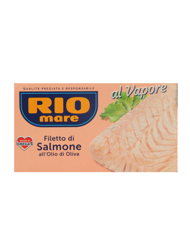 Rio Mare Filet de Saumon à l'Huile d'Olive Vapeur - 150 gr - Livraison gratuite en EUROPE et au Royaume-Uni